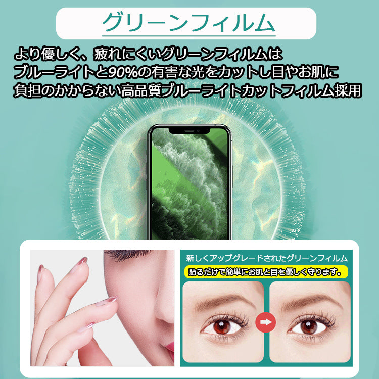 【反射防止/指紋防止】iPhone ガラスフィルム 保護フィルム