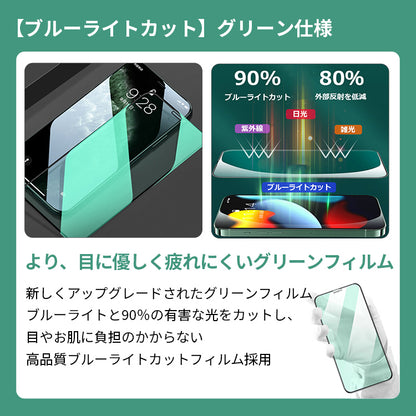 【全面保護仕様】iPhone ガラスフィルム 保護フィルム 光沢/マット/覗きみ防止/ブルーライトカット