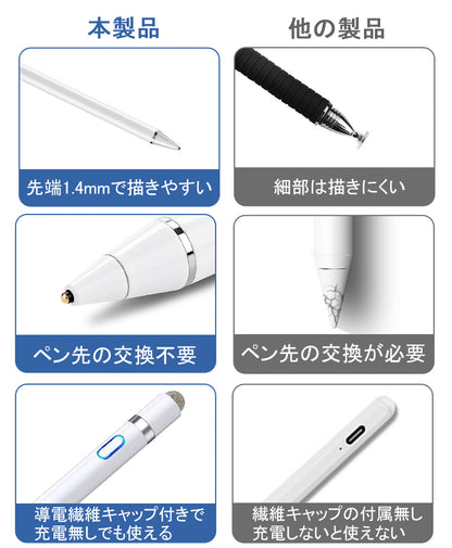 【iPad iPhone Android 多機種対応】超高感度 タッチペン iPad