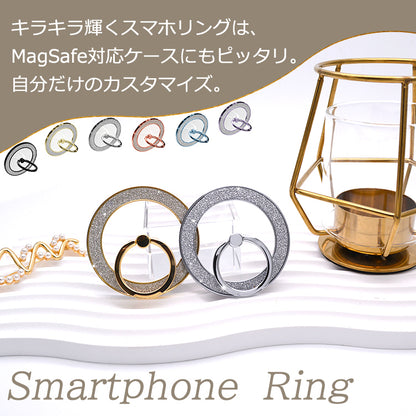【360°回転スタンド 強力磁気吸着】Magsafe対応 スマホリング スマホ リング iPhone16 iPhone15 iPhone14 13 Pro ホールドリング スマートフォン リング付き スタンド機能 マグネット搭載 落下防止 スリム 軽量薄型 かわいい おしゃれ 韓国 キラキラ