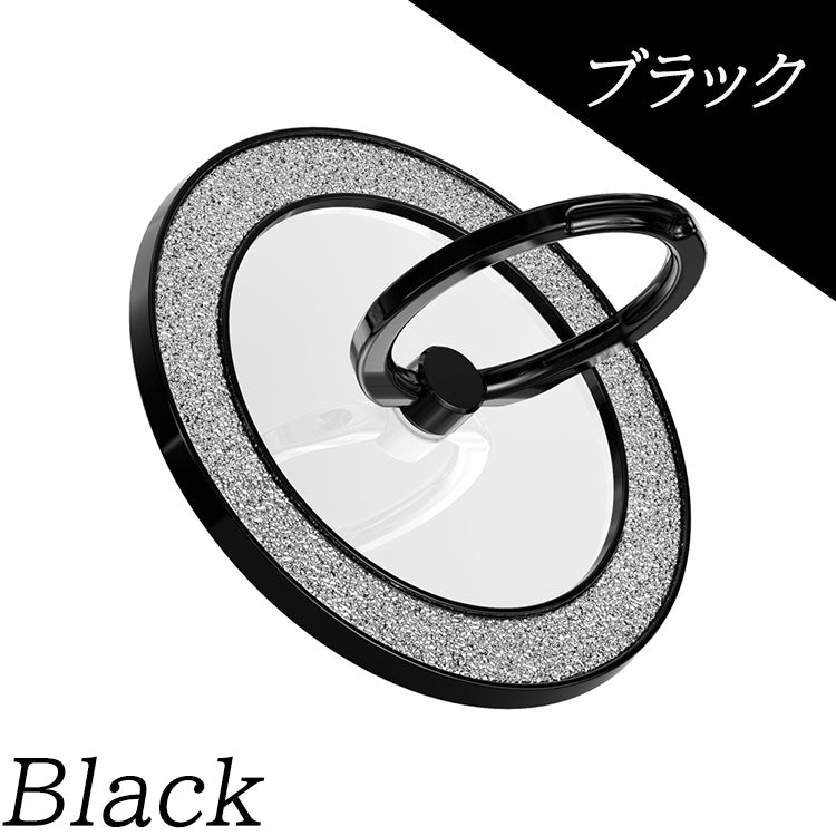 【360°回転スタンド 強力磁気吸着】Magsafe対応 スマホリング スマホ リング iPhone16 iPhone15 iPhone14 13 Pro ホールドリング スマートフォン リング付き スタンド機能 マグネット搭載 落下防止 スリム 軽量薄型 かわいい おしゃれ 韓国 キラキラ