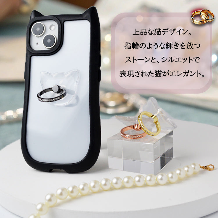 【猫耳スマホリング 】スマホリング スマホ リング 360°回転スタンド iPhone16 iPhone15 iPhone14 iPhone13 ホールドリング スマートフォン リング付き スタンド機能 落下防止 スリム 軽量薄型 ねこみみ ネコミミ 猫 犬 いぬ かわいい おしゃれ 韓国