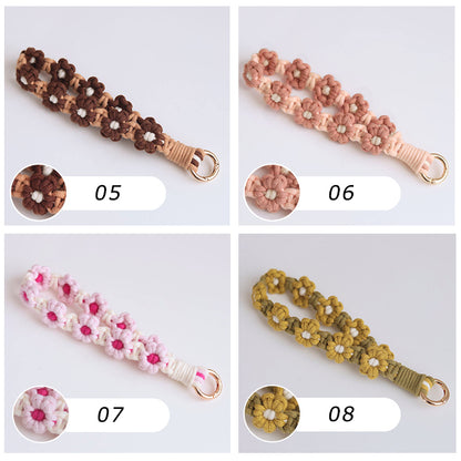 【 ハンドストラップ フラワー手編み】スマホストラップ 花 ハンドストラップ 花柄 ハンド ストラップ フラワー編み スマホ ストラップ 手首 ペンラストラップ ペンライト ストラップ ホルダー 手作り ハンドメイド 韓国 おしゃれ かわいい SNS 人気