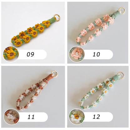 【 ハンドストラップ フラワー手編み】スマホストラップ 花 ハンドストラップ 花柄 ハンド ストラップ フラワー編み スマホ ストラップ 手首 ペンラストラップ ペンライト ストラップ ホルダー 手作り ハンドメイド 韓国 おしゃれ かわいい SNS 人気