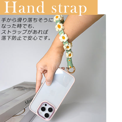 【 ハンドストラップ フラワー手編み】スマホストラップ 花 ハンドストラップ 花柄 ハンド ストラップ フラワー編み スマホ ストラップ 手首 ペンラストラップ ペンライト ストラップ ホルダー 手作り ハンドメイド 韓国 おしゃれ かわいい SNS 人気