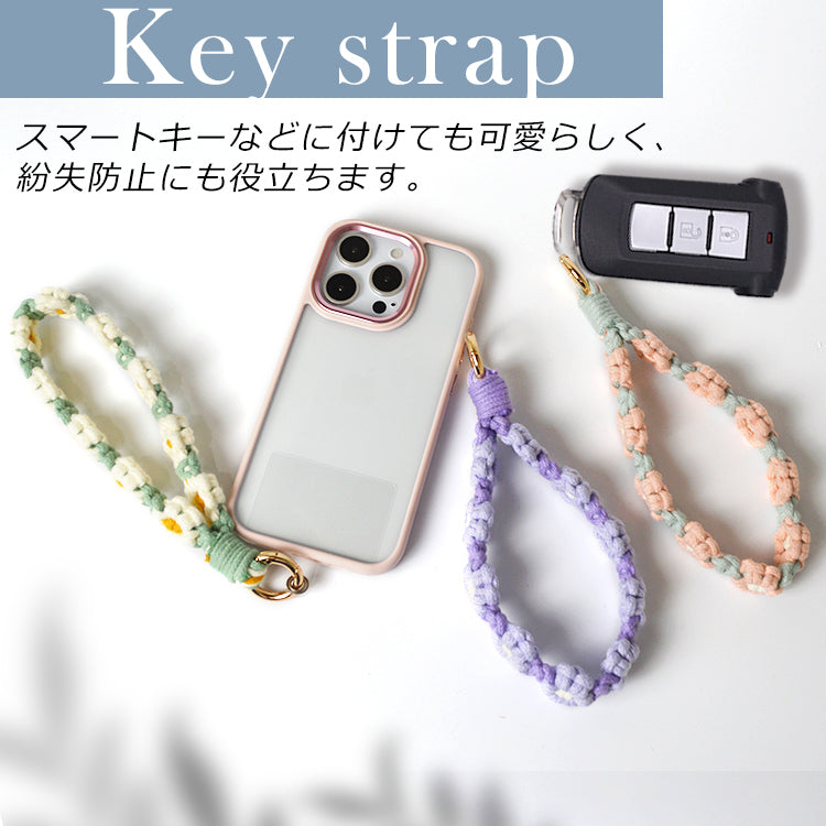 【 ハンドストラップ フラワー手編み】スマホストラップ 花 ハンドストラップ 花柄 ハンド ストラップ フラワー編み スマホ ストラップ 手首 ペンラストラップ ペンライト ストラップ ホルダー 手作り ハンドメイド 韓国 おしゃれ かわいい SNS 人気