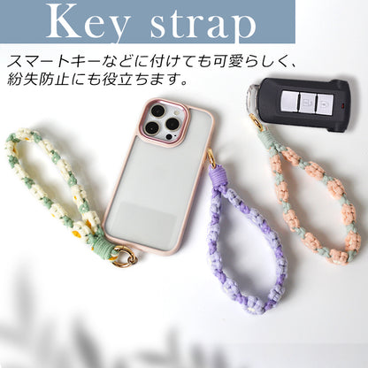 【 ハンドストラップ フラワー手編み】スマホストラップ 花 ハンドストラップ 花柄 ハンド ストラップ フラワー編み スマホ ストラップ 手首 ペンラストラップ ペンライト ストラップ ホルダー 手作り ハンドメイド 韓国 おしゃれ かわいい SNS 人気