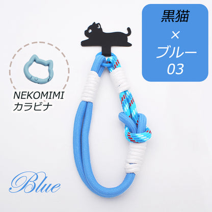 【猫型ホルダー付き】ハンドストラップ スマホ ホルダーセット 付けたまま同時充電 スマホストラップ ハンド スマホ ストラップ 手首 ナイロン 携帯ストラップ ストラップホルダー 腕掛け ショート 落下防止 猫耳 ねこ SNS人気 韓国 おしゃれ かわいい