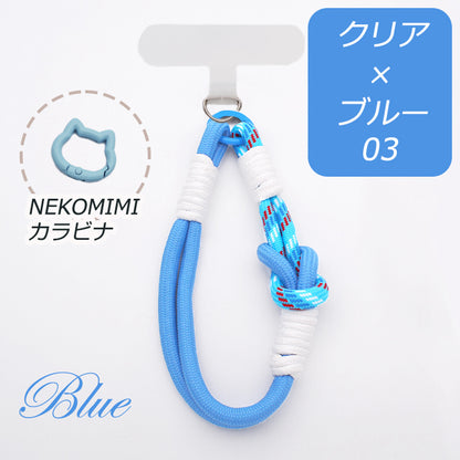 【猫型ホルダー付き】ハンドストラップ スマホ ホルダーセット 付けたまま同時充電 スマホストラップ ハンド スマホ ストラップ 手首 ナイロン 携帯ストラップ ストラップホルダー 腕掛け ショート 落下防止 猫耳 ねこ SNS人気 韓国 おしゃれ かわいい