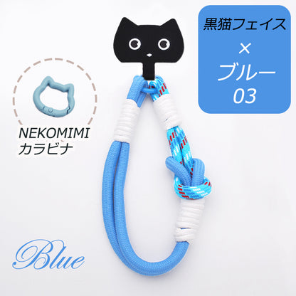 【猫型ホルダー付き】ハンドストラップ スマホ ホルダーセット 付けたまま同時充電 スマホストラップ ハンド スマホ ストラップ 手首 ナイロン 携帯ストラップ ストラップホルダー 腕掛け ショート 落下防止 猫耳 ねこ SNS人気 韓国 おしゃれ かわいい