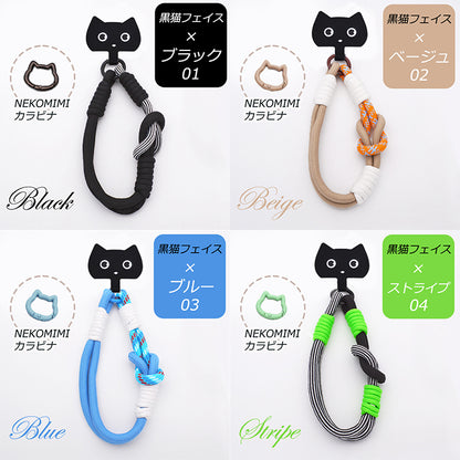 【猫型ホルダー付き】ハンドストラップ スマホ ホルダーセット 付けたまま同時充電 スマホストラップ ハンド スマホ ストラップ 手首 ナイロン 携帯ストラップ ストラップホルダー 腕掛け ショート 落下防止 猫耳 ねこ SNS人気 韓国 おしゃれ かわいい