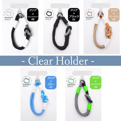 【猫型ホルダー付き】ハンドストラップ スマホ ホルダーセット 付けたまま同時充電 スマホストラップ ハンド スマホ ストラップ 手首 ナイロン 携帯ストラップ ストラップホルダー 腕掛け ショート 落下防止 猫耳 ねこ SNS人気 韓国 おしゃれ かわいい