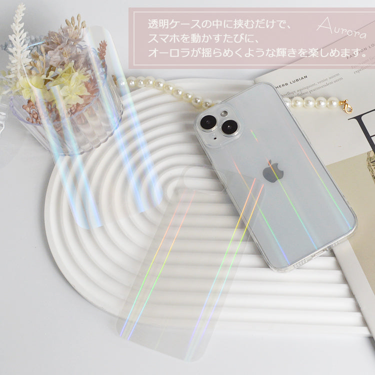 iPhone17 ケース iPhone16e iPhone16 ケース iPhone14 iPhone15 ケース iPhone12 iPhone13 mini ケース iPhone17 Air Pro Max Plus ケース iPhone SE 第3世代 iPhone11 iPhoneケース クリア インナーシート ホログラム オーロラ キラキラ カスタマイズ アレンジ かわいい