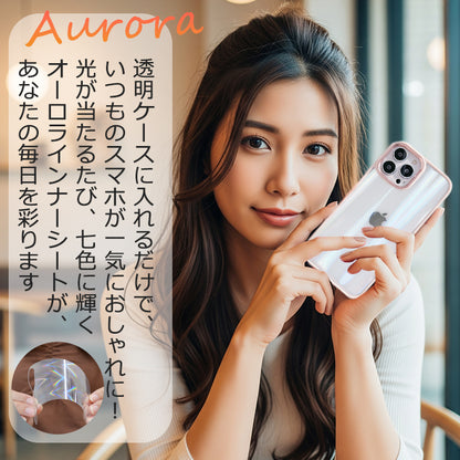 iPhone17 ケース iPhone16e iPhone16 ケース iPhone14 iPhone15 ケース iPhone12 iPhone13 mini ケース iPhone17 Air Pro Max Plus ケース iPhone SE 第3世代 iPhone11 iPhoneケース クリア インナーシート ホログラム オーロラ キラキラ カスタマイズ アレンジ かわいい